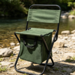 Green Folding Fishing Chair with Backrest