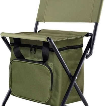 Army Green Waterproof Camping Chair with Cooler