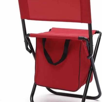 Red Portable Folding Fishing Chair with Bag