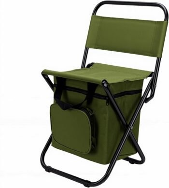 Fishing Chair with Cooler Bag and Backrest