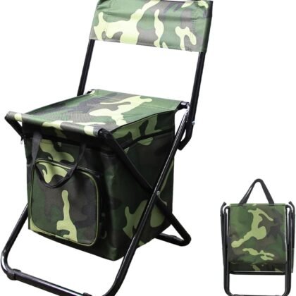 Camouflage Portable Camping Chair with Storage Bag