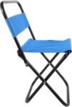 Small Blue Folding Camping Chair with Backrest