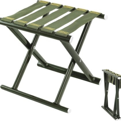 Military Green Heavy Duty Steel Folding Stool