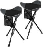 2-Pack Black Tall Tripod Stools