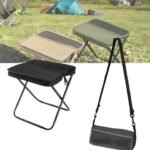 Black Camping Stool with Shoulder Strap